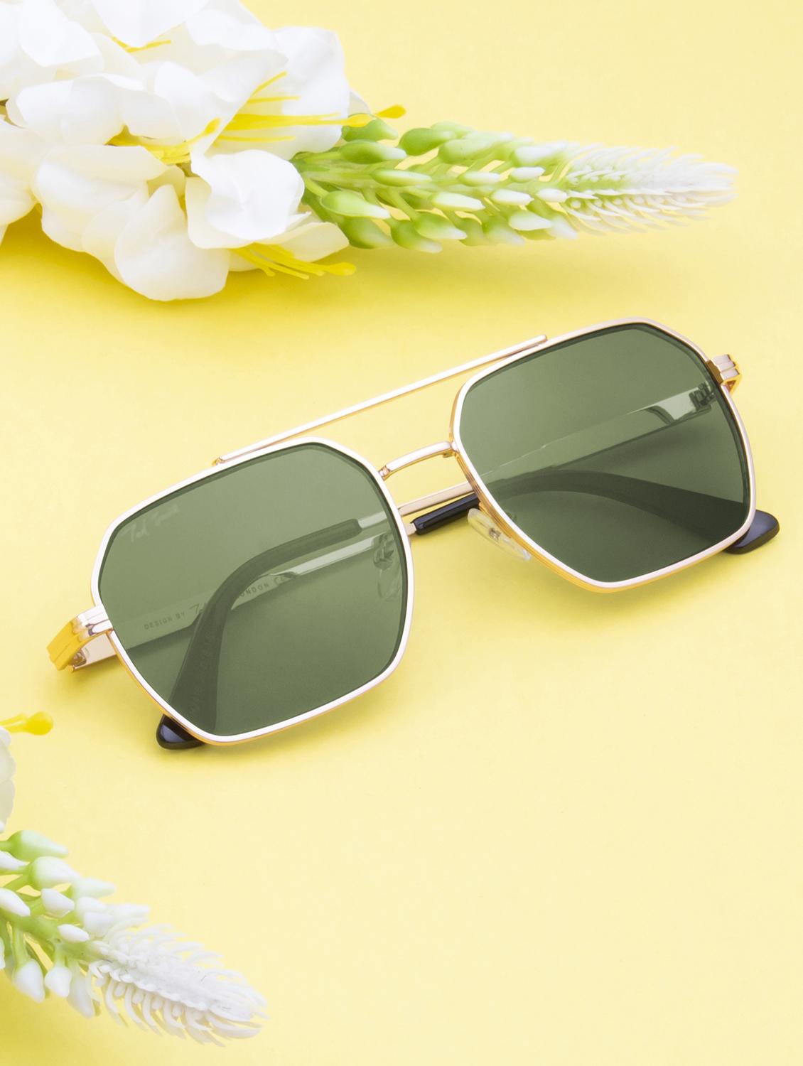 ted smith aviator green sunglasses for men women - 21584841 -  Zoom Image - 0