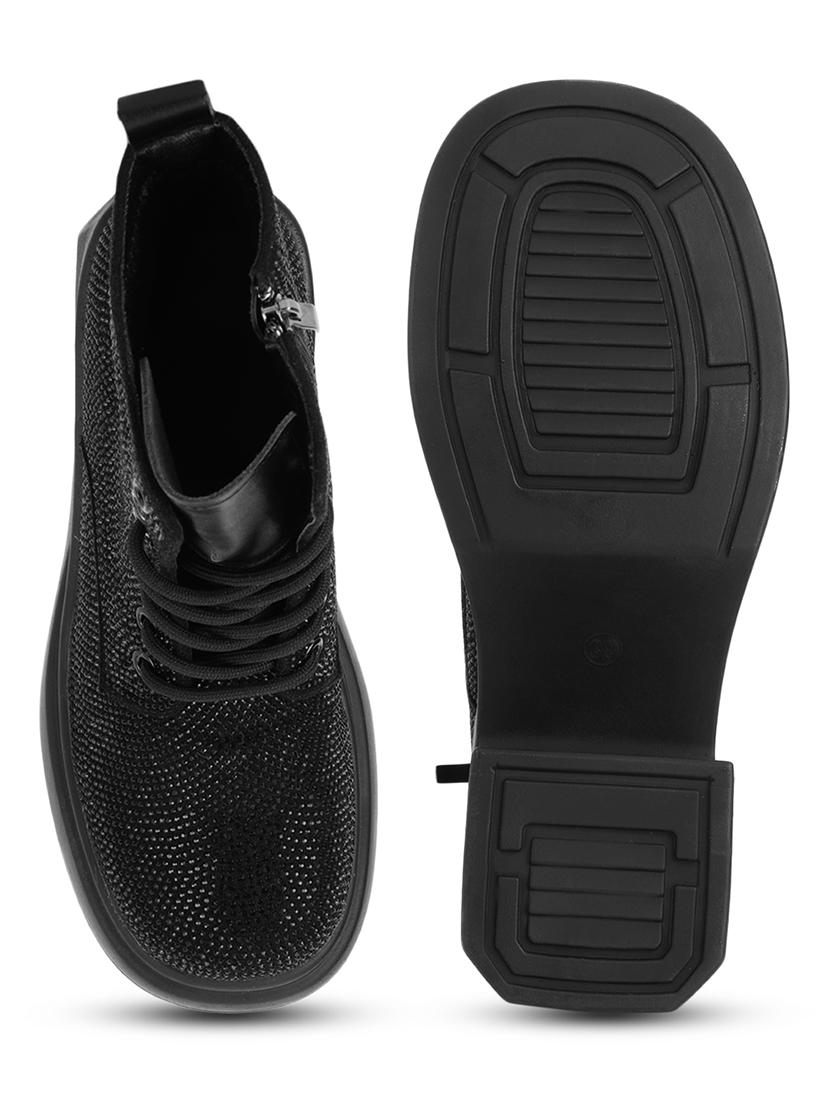 women black sequined ankle boot - 21584844 - Standard Image - 3