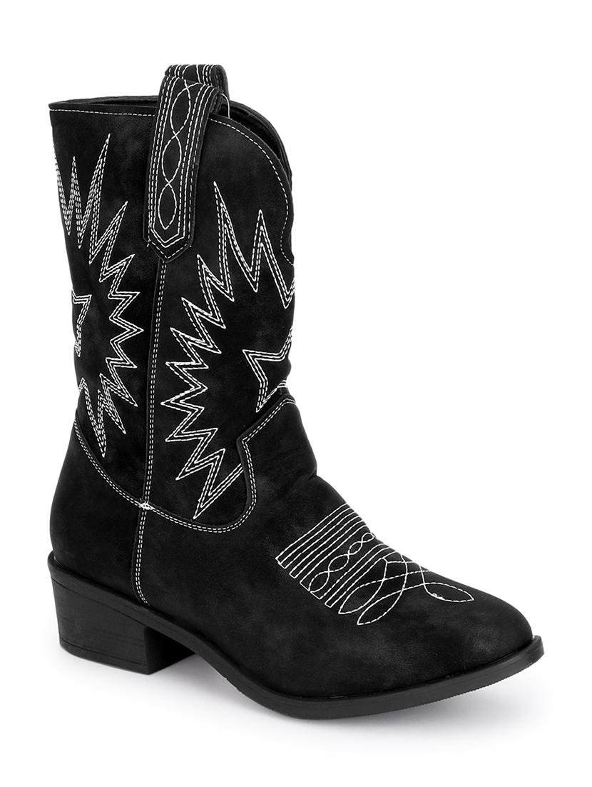 women black embroidered ankle boot - 21584856 -  Zoom Image - 0