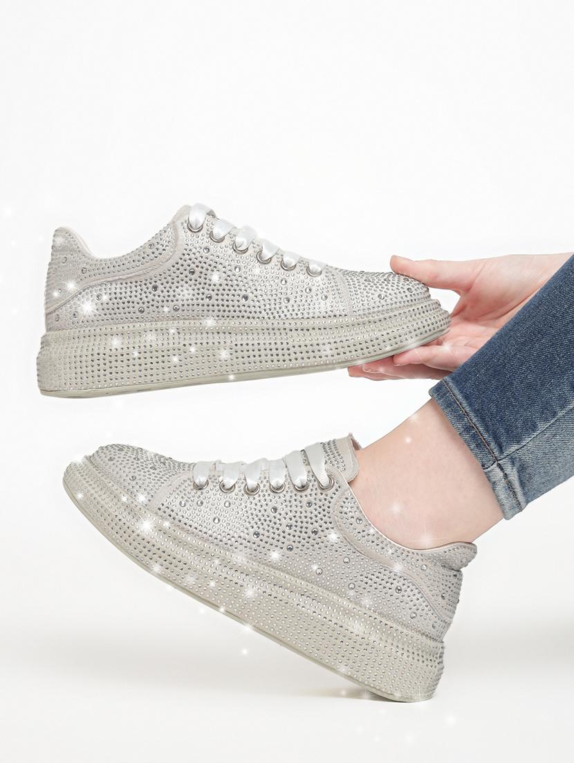 women beige lace-up casual shoe - 21584861 - Standard Image - 5