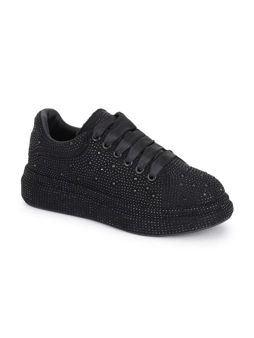 women black lace-up casual shoe - 21584862 - Zoom Image - 0