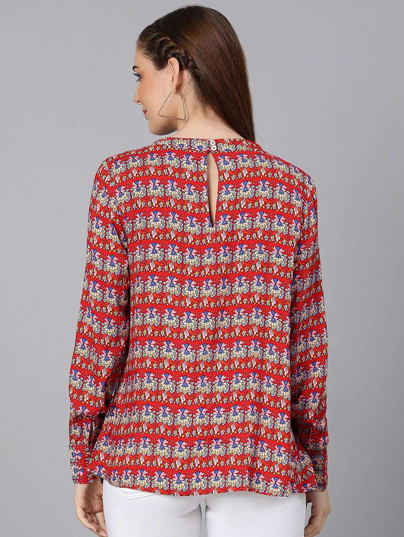 women printed long sleeves top - 21584919 - Standard Image - 3