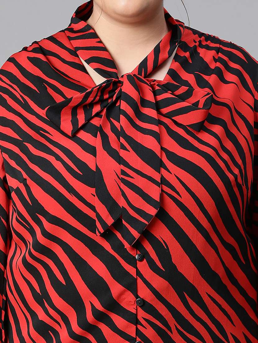 women printed plus size shirt style top - 21584924 - Standard Image - 5