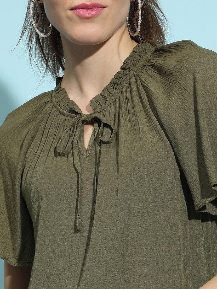 women solid short sleeves top - 21584952 - Standard Image - 5