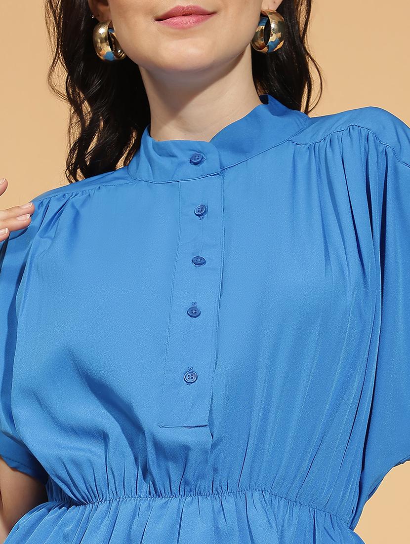 women solid kimono sleeves peplum top - 21584990 - Standard Image - 5