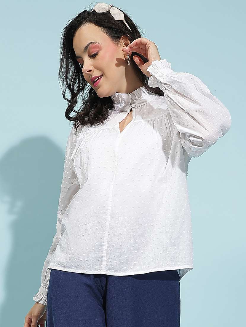 women self design long sleeves top