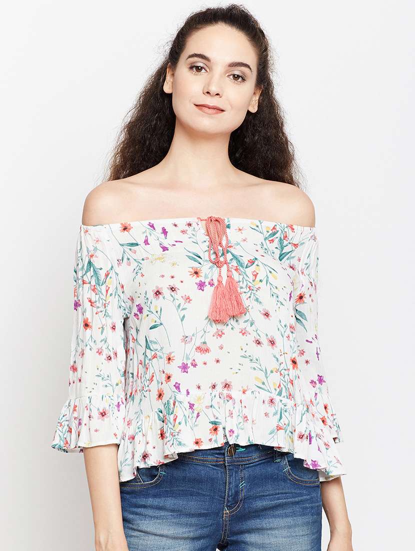 women floral printed off shoulder top - 21585029 - Zoom Image - 0