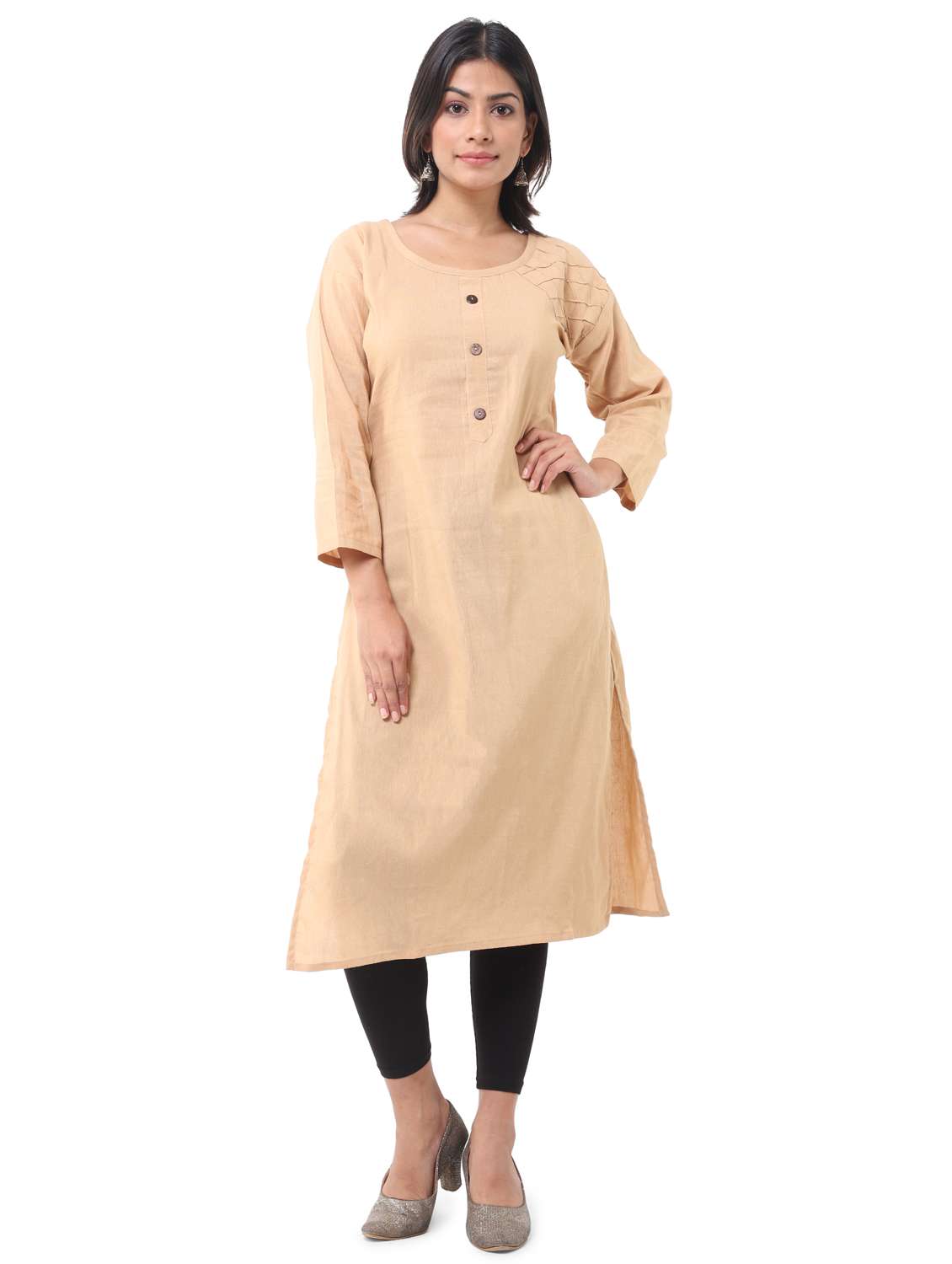 women pack of 2 solid straight kurta - 21585046 -  Standard Image - 5