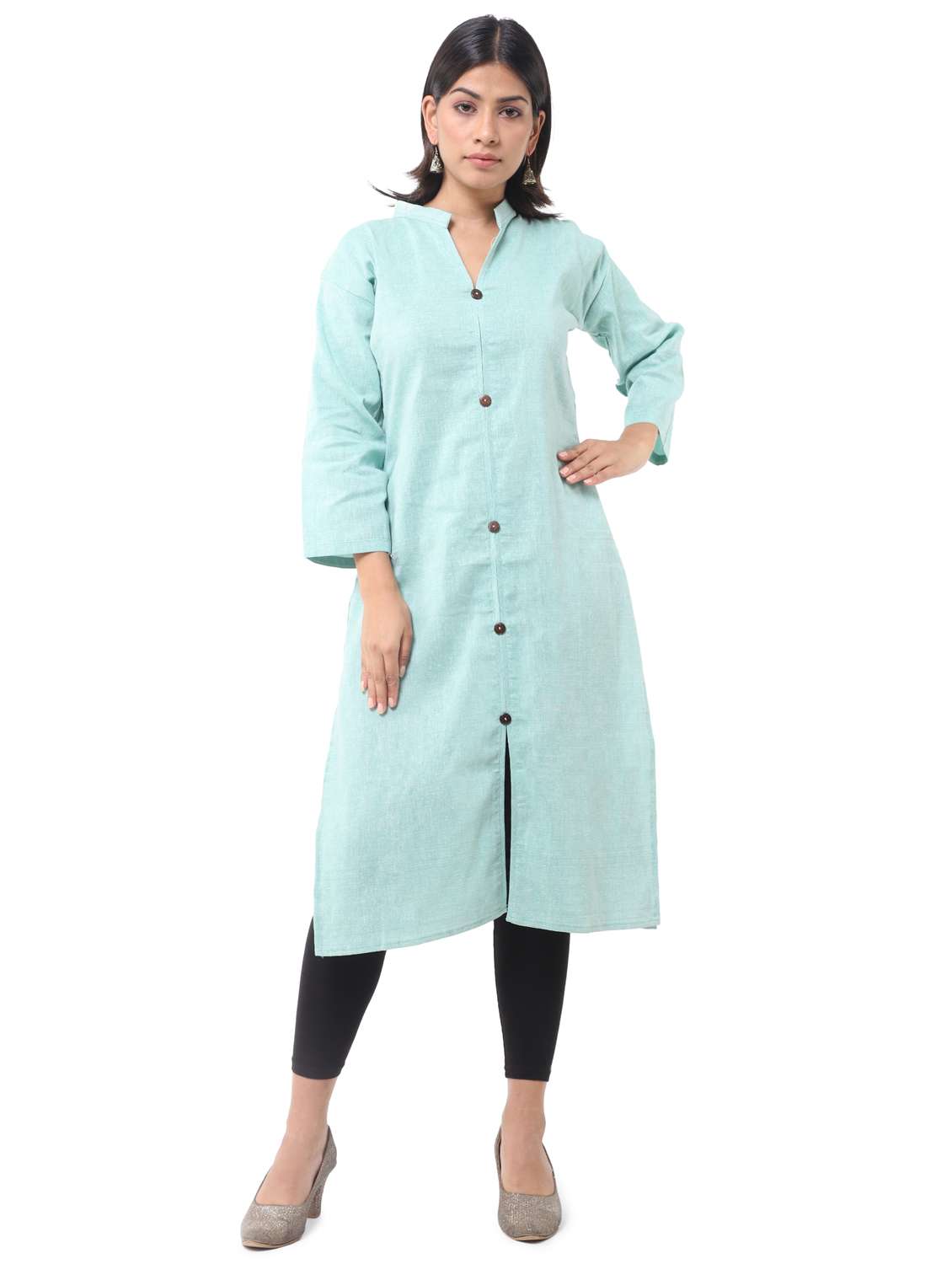women pack of 2 solid straight kurta - 21585047 -  Standard Image - 5