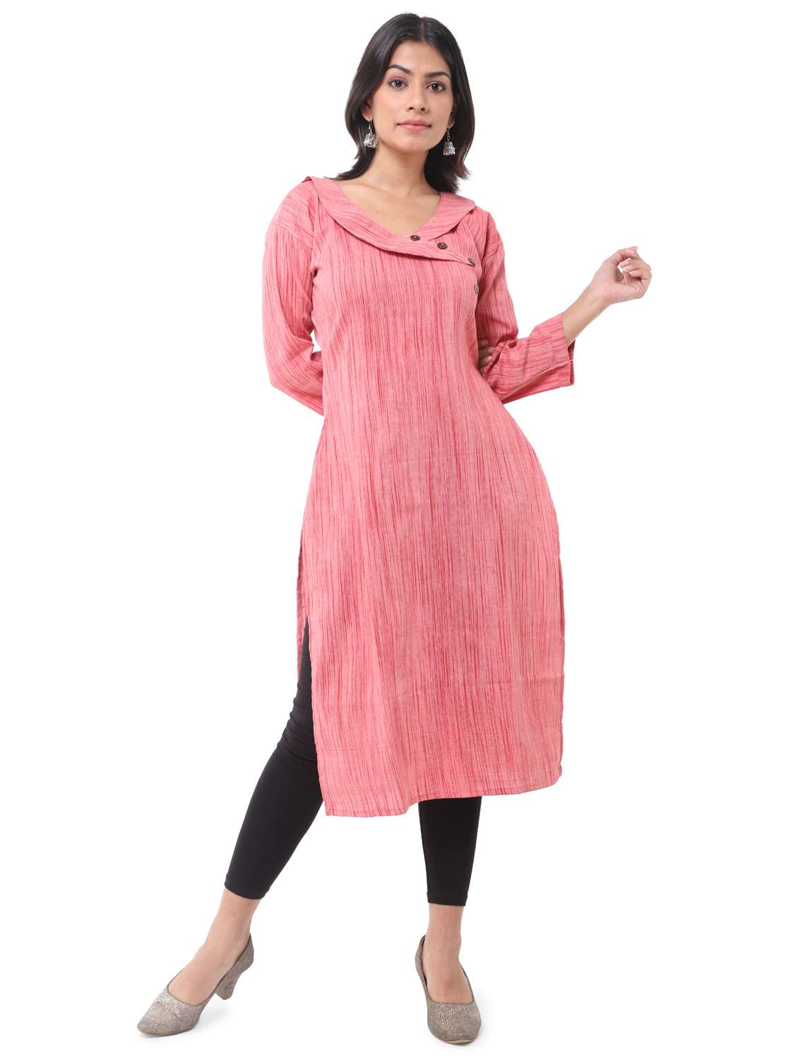 women pack of 2 solid straight kurta - 21585051 -  Standard Image - 5