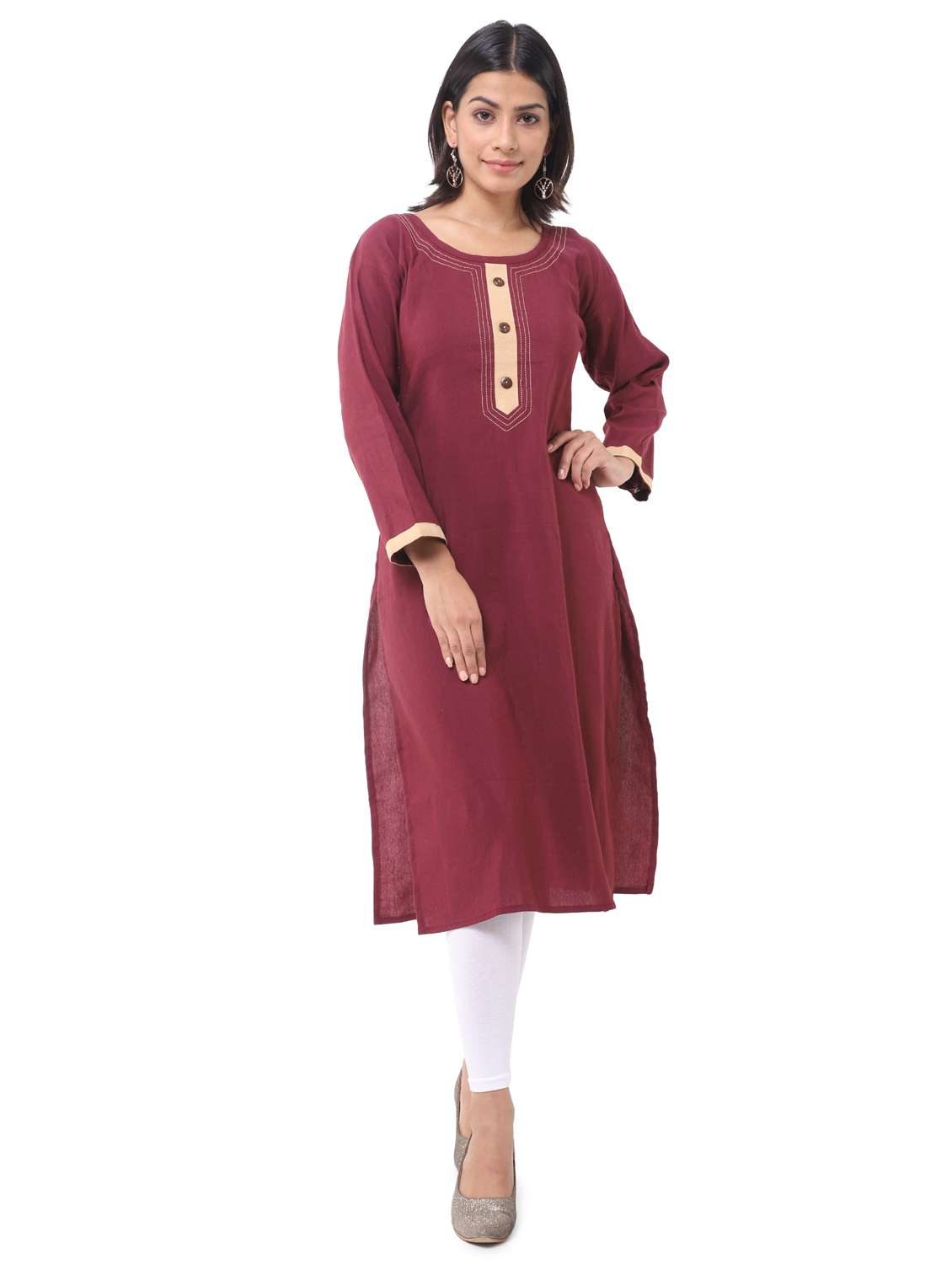 women pack of 2 solid straight kurta - 21585057 -  Standard Image - 5