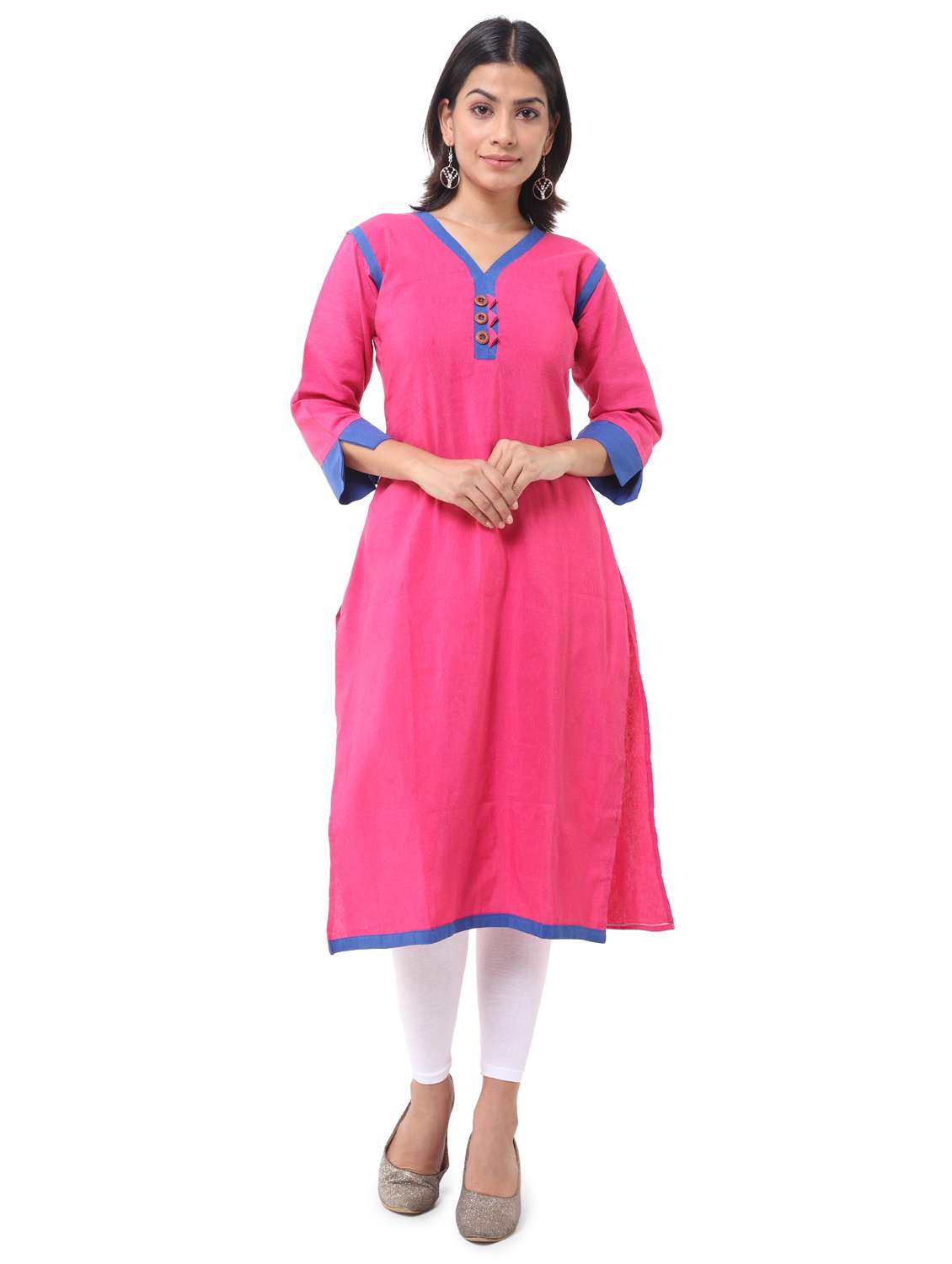 women pack of 2 solid straight kurta combo - 21585156 -  Standard Image - 8
