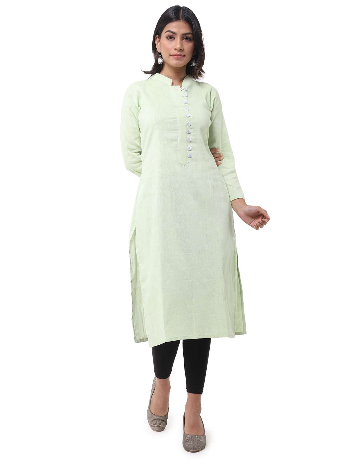 women pack of 2 solid straight kurta combo - 21585183 -  Standard Image - 5