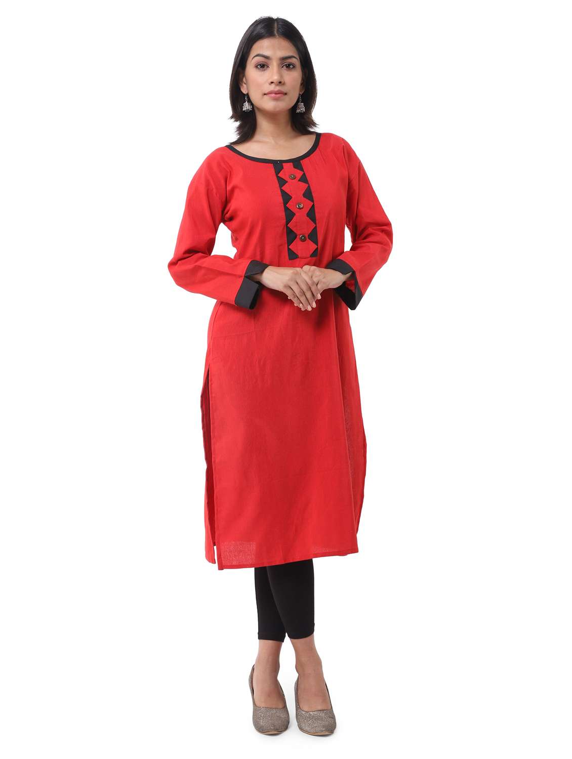 women pack of 2 solid straight kurta combo - 21585189 -  Standard Image - 5