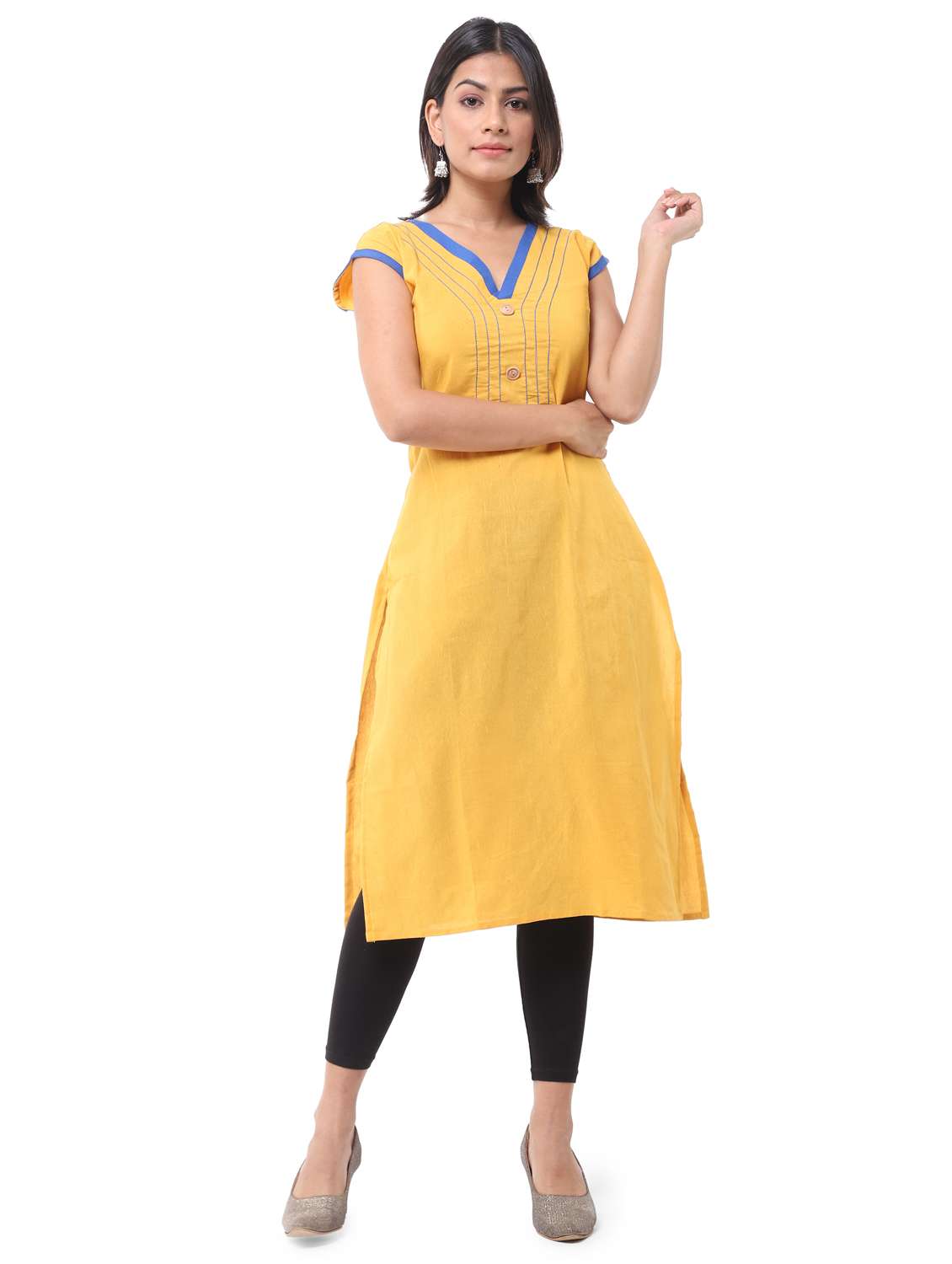  women pack of 2 solid straight kurta combo - 21585257 -  Standard Image - 5