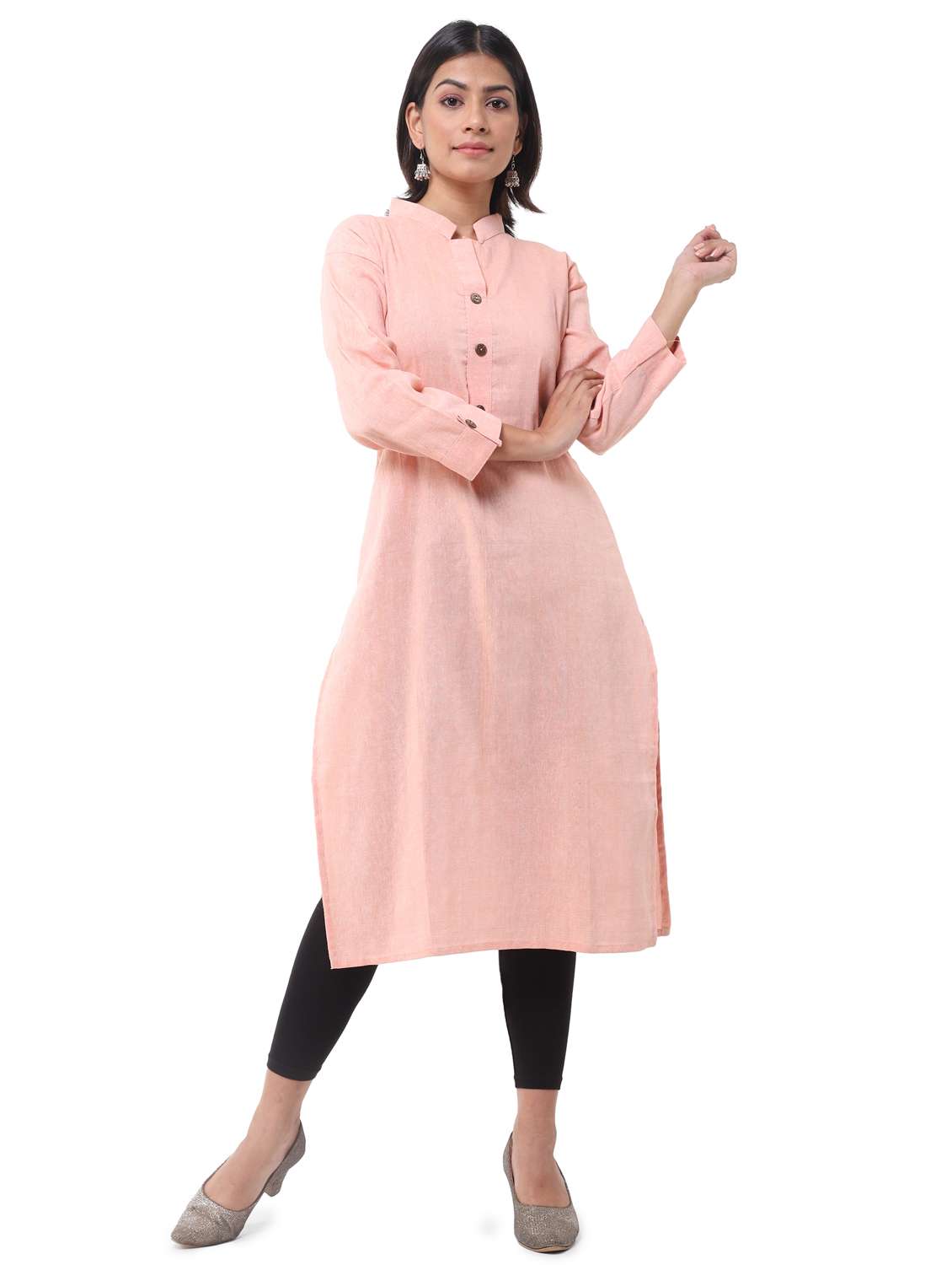  women pack of 2 solid straight kurta combo - 21585261 -  Standard Image - 5