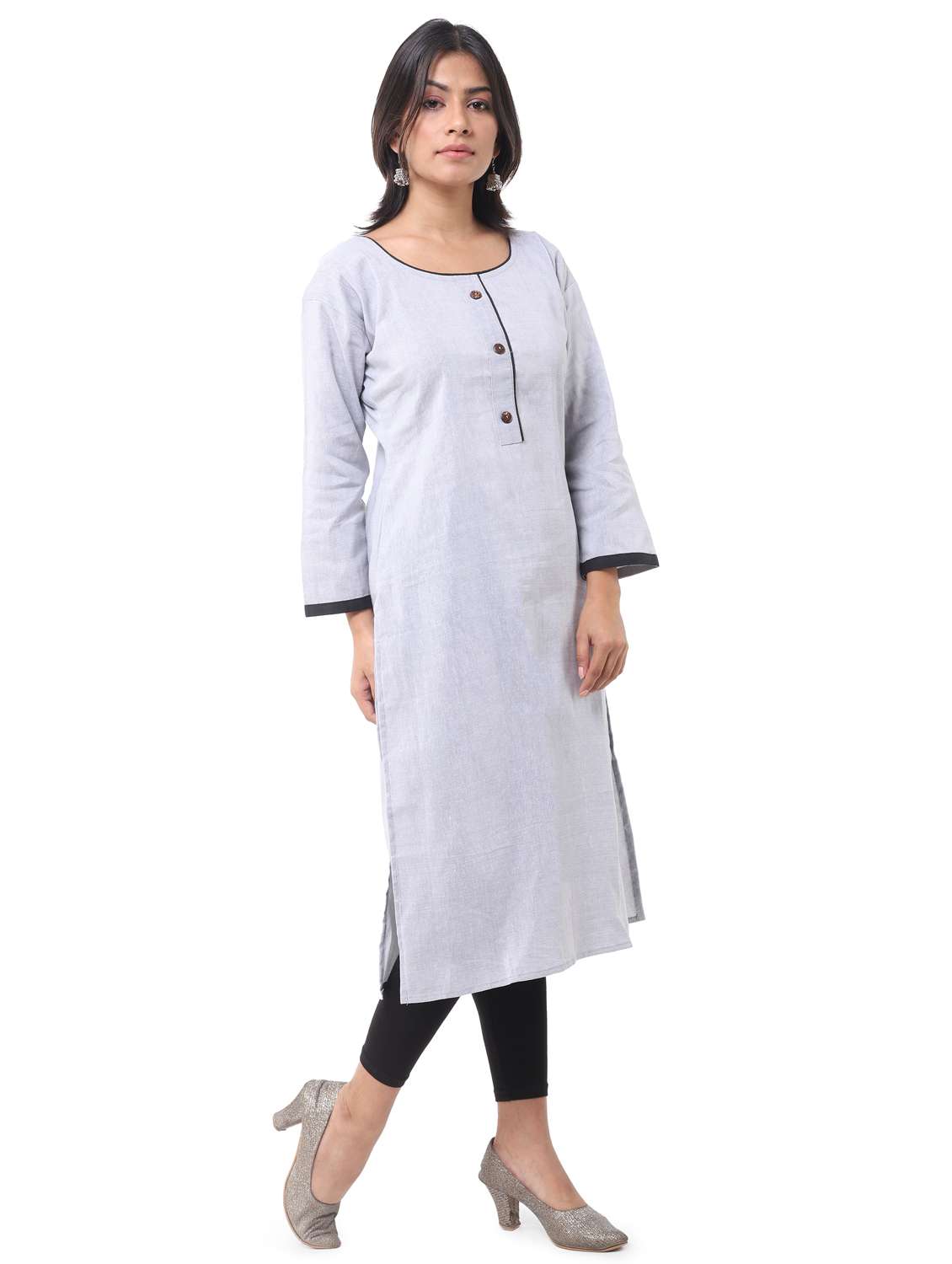  women pack of 2 solid straight kurta combo - 21585271 -  Standard Image - 5