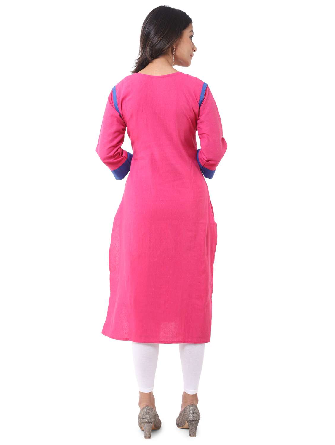 women pack of 2 solid straight kurta - 21585377 -  Standard Image - 3
