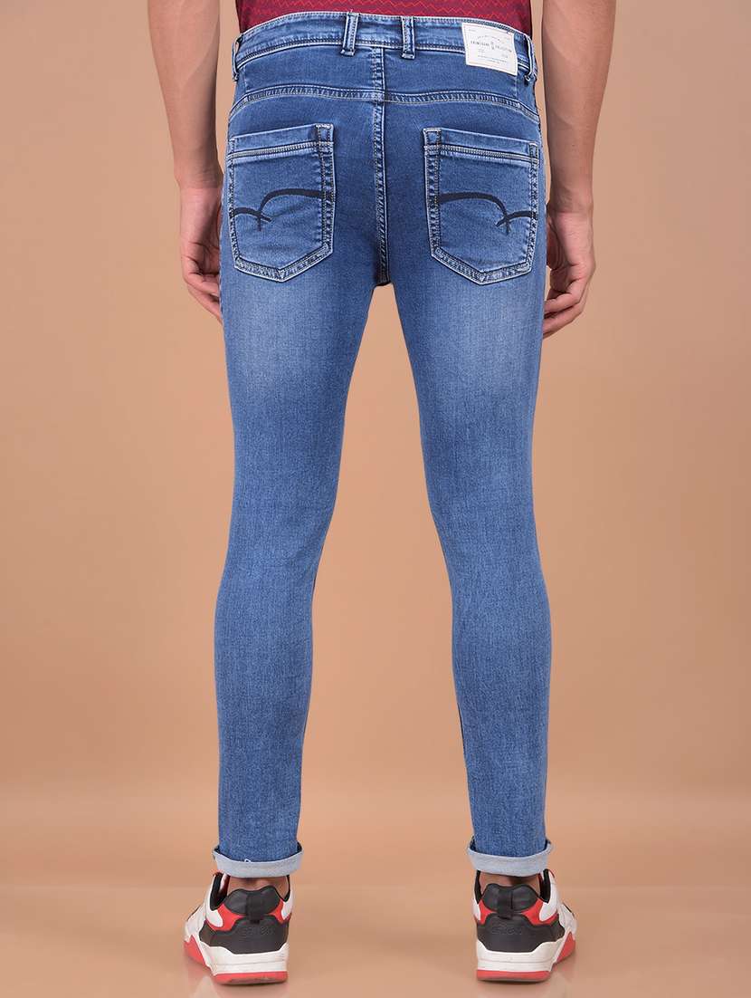 men skinny fit mid rise denim jeans - 21585551 -  Standard Image - 3