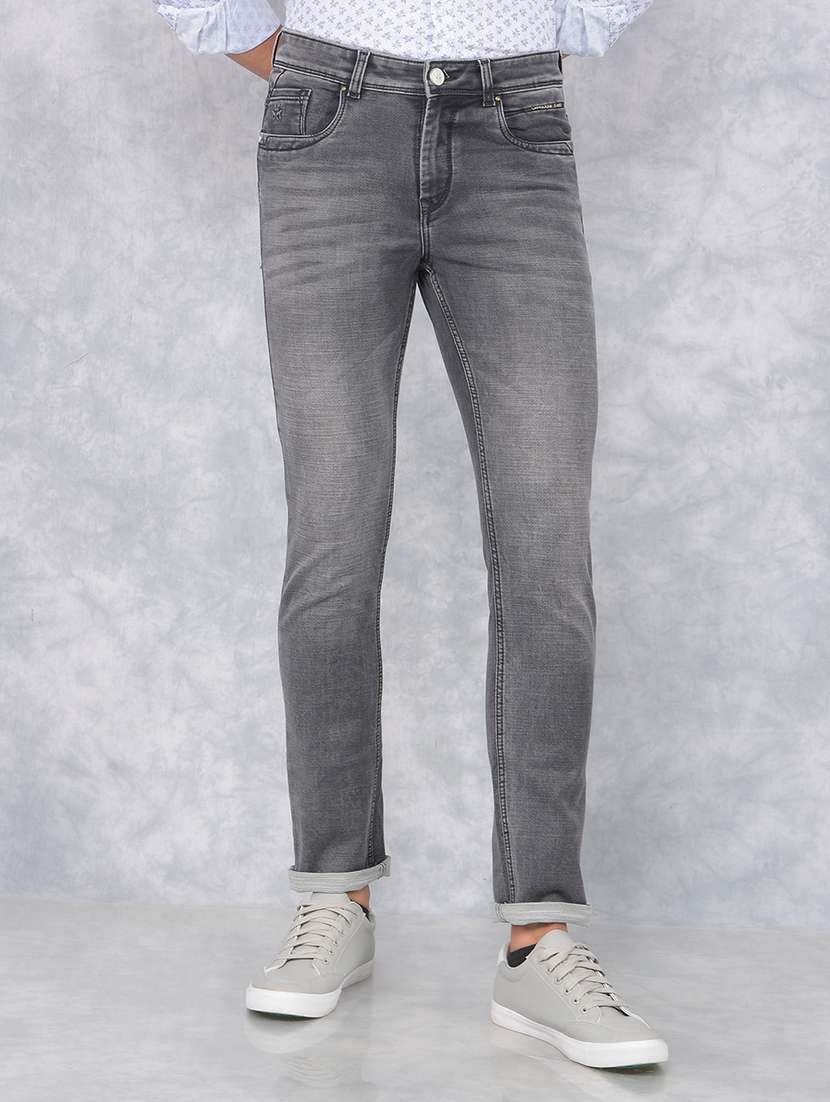 men slim fit mid rise denim jeans