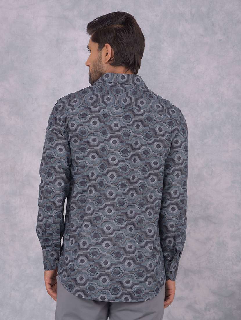 men printed regular fit casual shirt - 21585670 -  Standard Image - 3