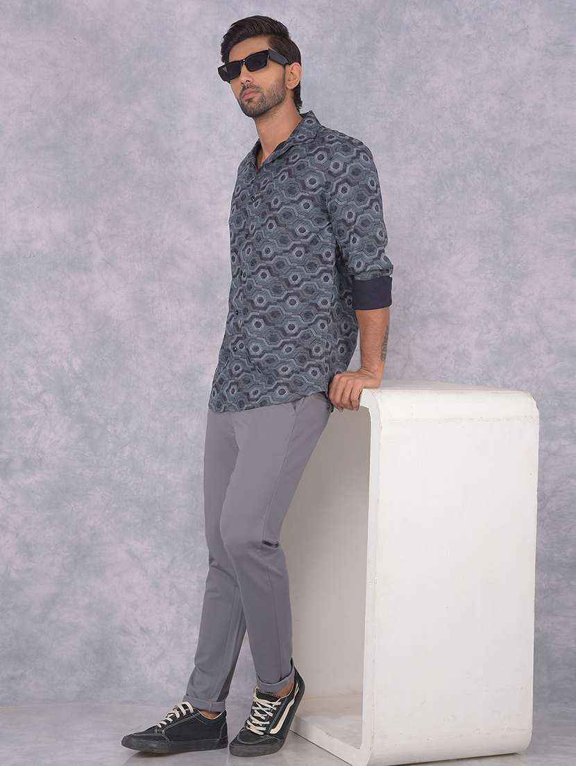 men printed regular fit casual shirt - 21585670 -  Standard Image - 5
