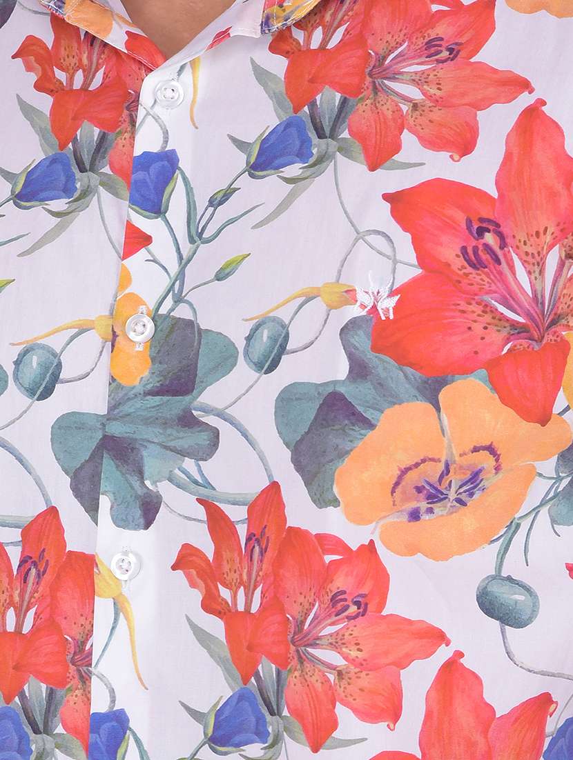 men floralprinted regular fit casual shirt - 21585679 -  Standard Image - 5