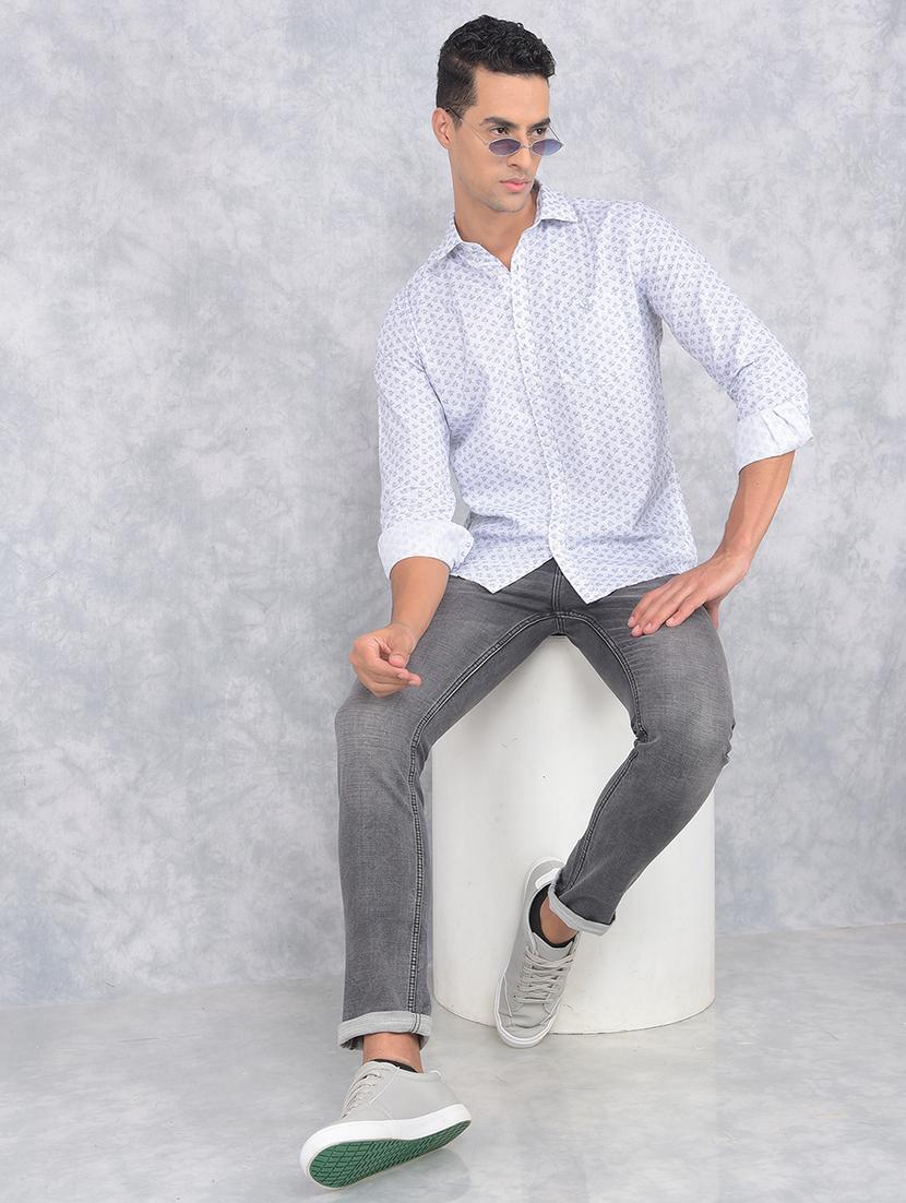 men printed regular fit casual shirt - 21585697 - Standard Image - 5