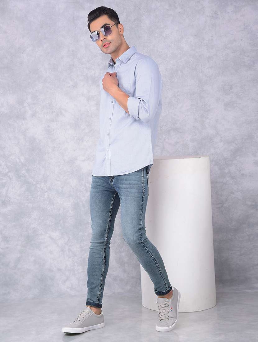 men solid regular fit casual shirt - 21585711 - Standard Image - 3