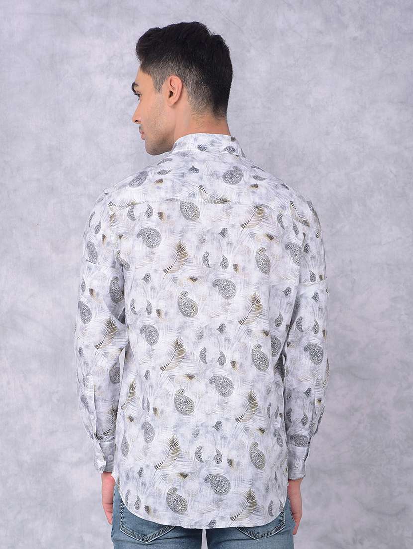 men printed regular fit casual shirt - 21585714 -  Standard Image - 3