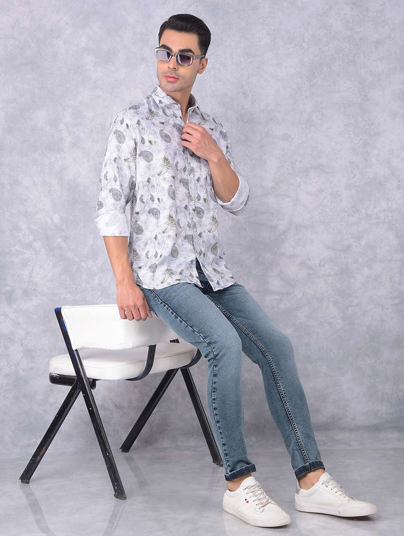 men printed regular fit casual shirt - 21585714 -  Standard Image - 5