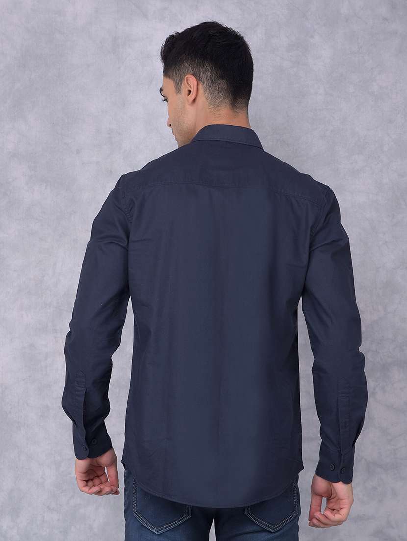 men solid regular fit casual shirt - 21585727 -  Standard Image - 3