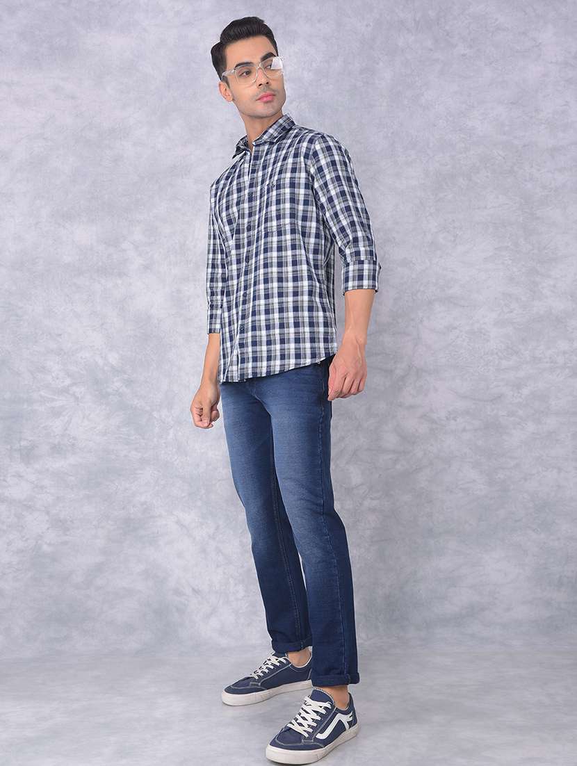 men checkered regular fit casual shirt - 21585746 -  Standard Image - 3