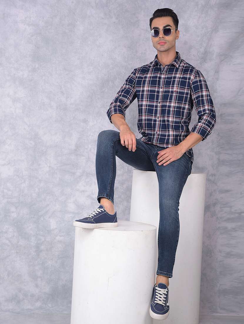 men checkered regular fit casual shirt - 21585750 -  Standard Image - 3