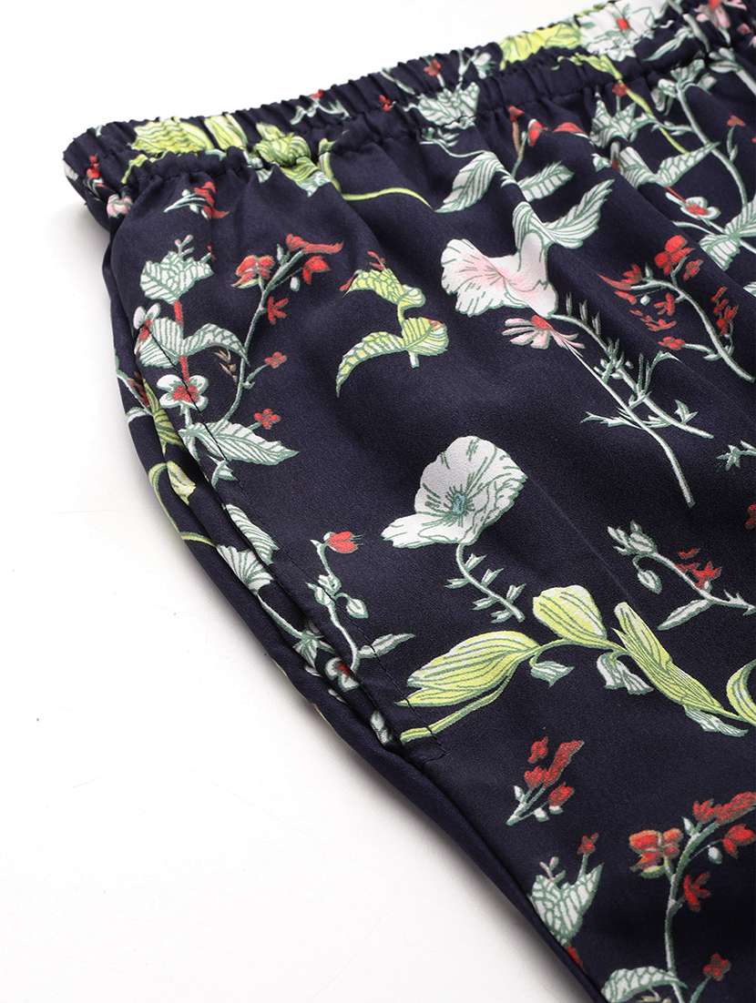 women floral printed three quarter sleeves top & palazzo co-ord set - 21586274 - Standard Image - 5