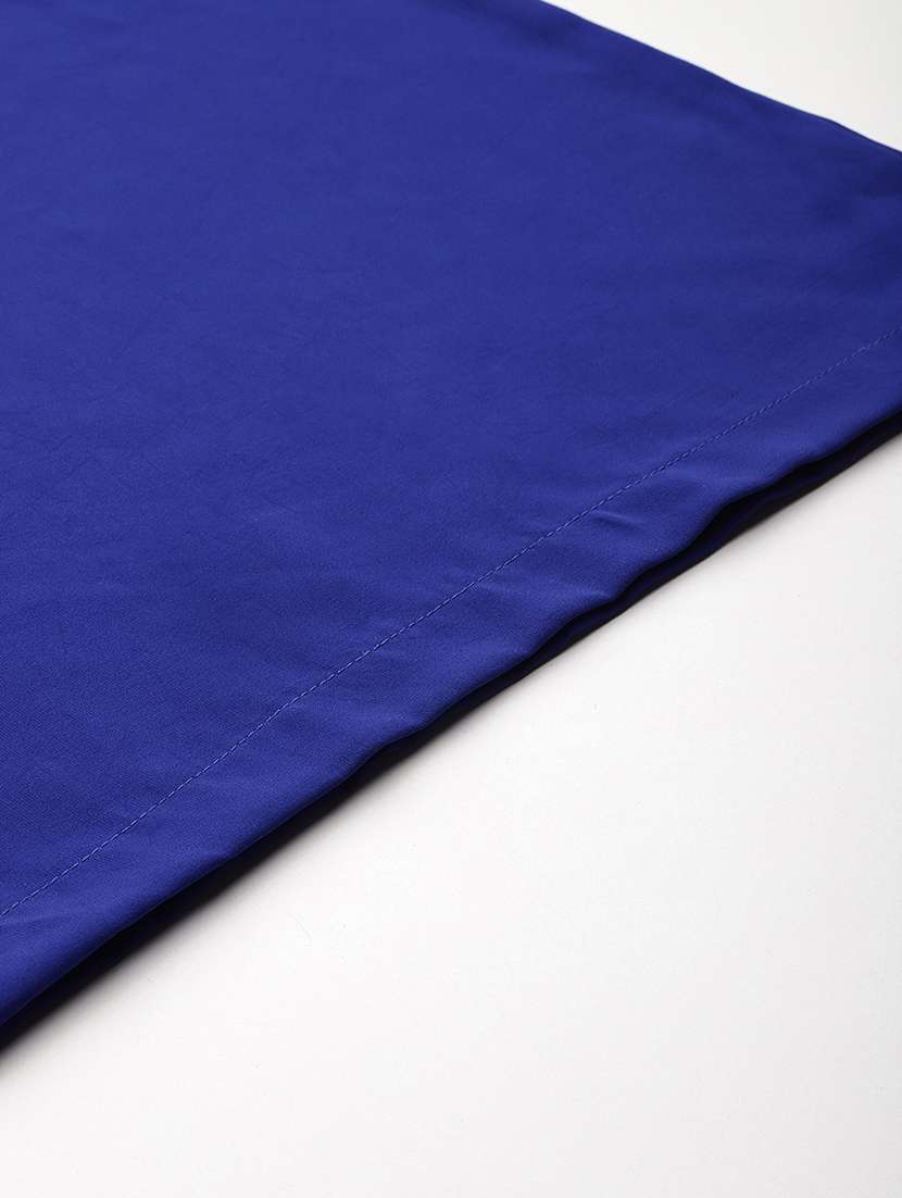 women solid three quarter sleeves jacket & trouser set - 21586277 -  Standard Image - 5