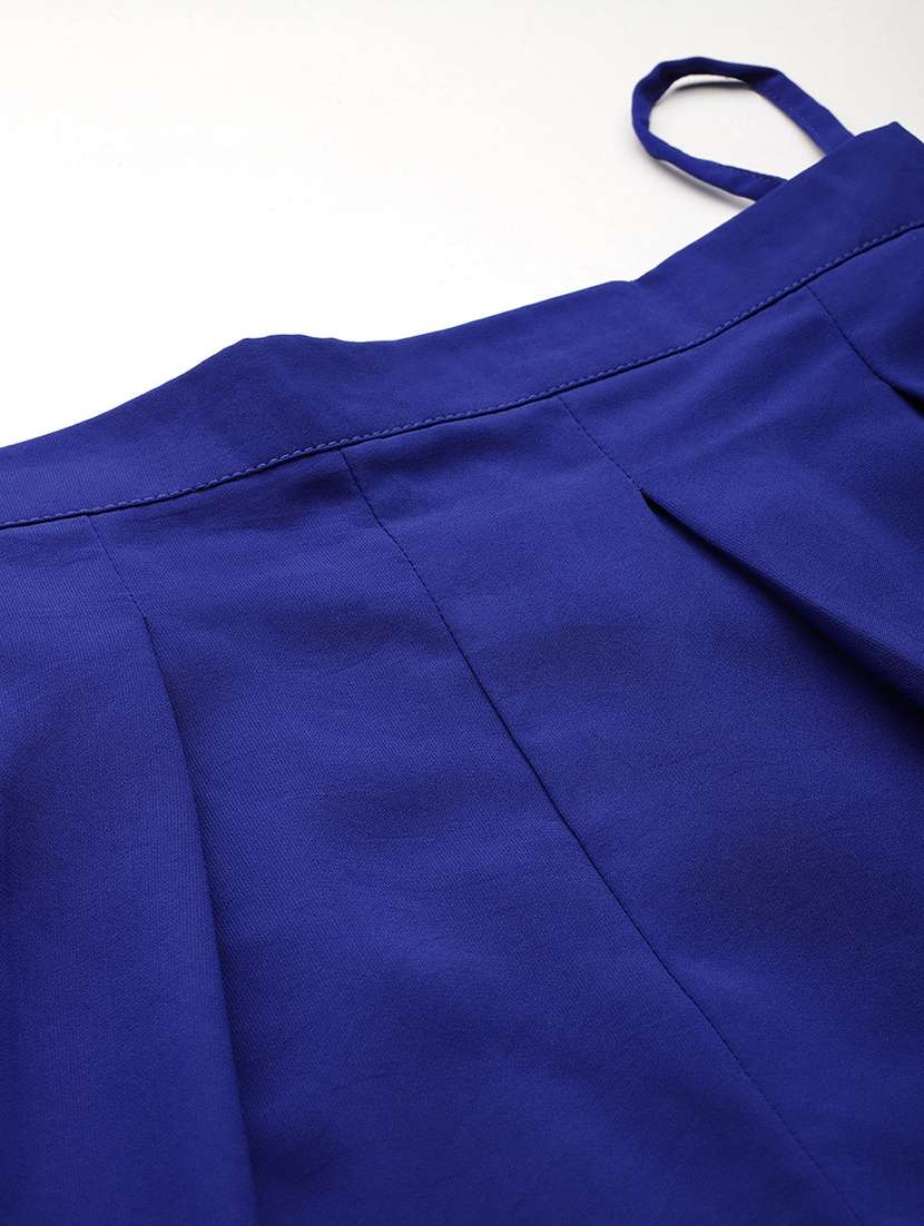 women solid three quarter sleeves jacket & trouser set - 21586277 -  Standard Image - 8