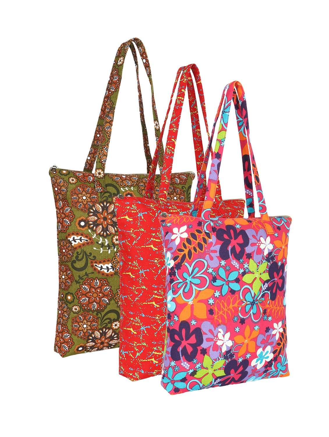 pack of 3 printed tote bags