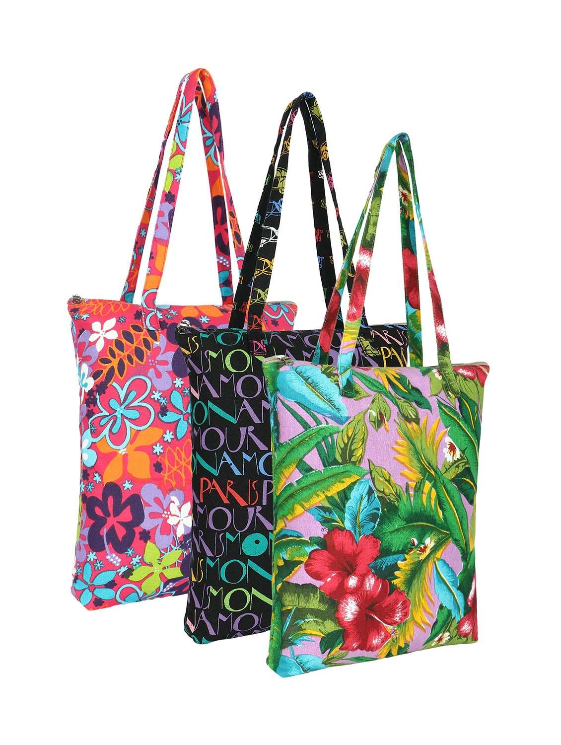 pack of 3 printed tote bags - 21586480 -  Zoom Image - 0