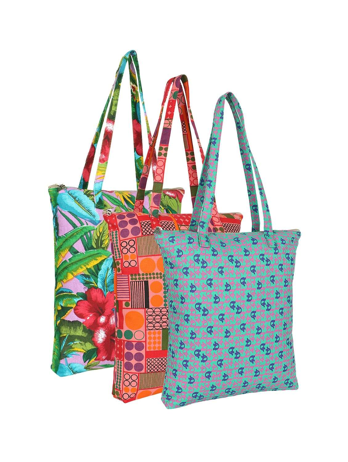 pack of 3 printed tote bags