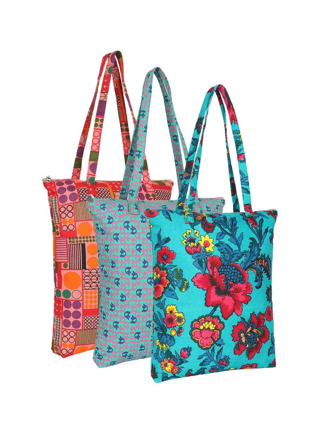 pack of 3 printed tote bags
