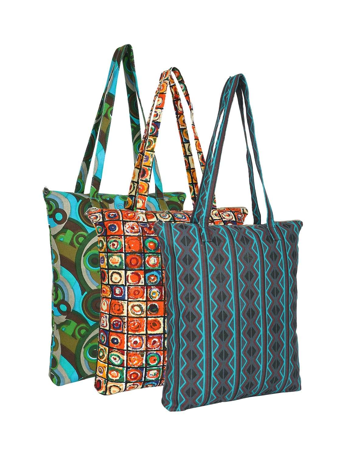 pack of 3 printed tote bags