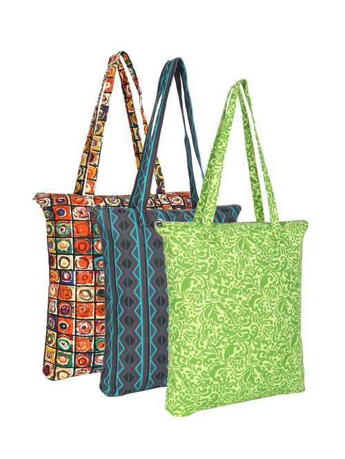 pack of 3 printed tote bags - 21586488 - Standard Image - 0