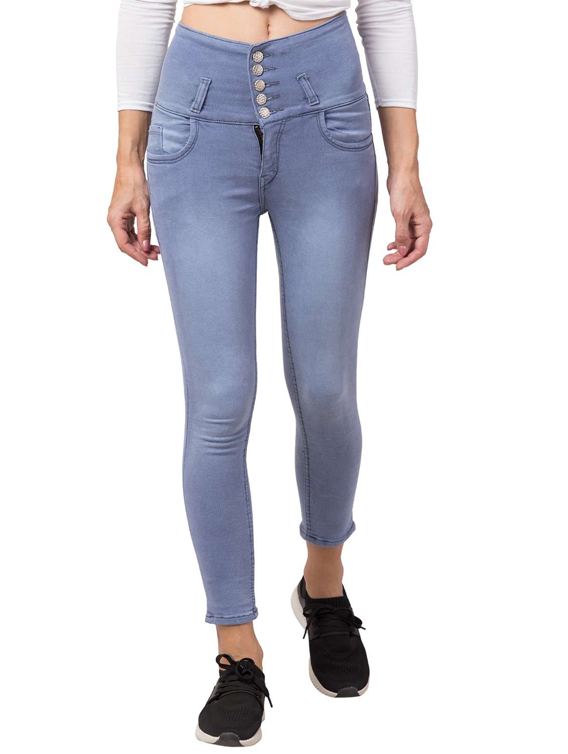 women light blue denim jean
