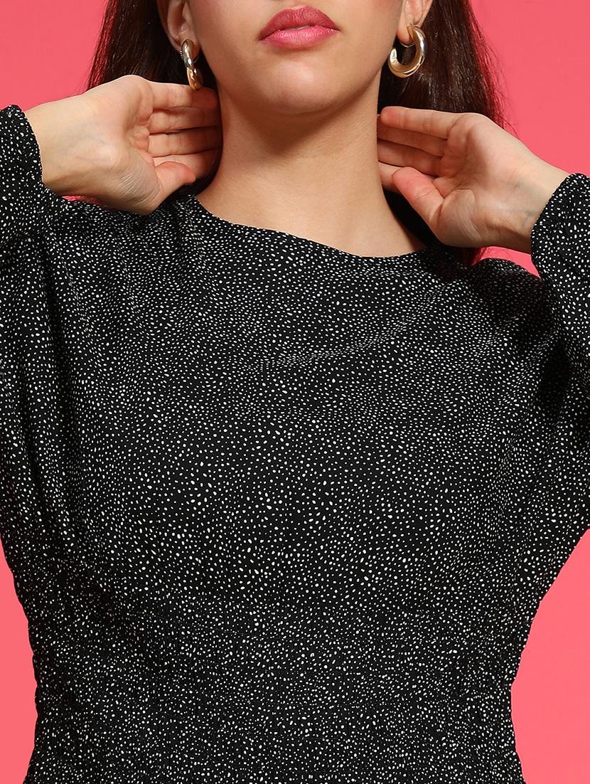 women printed long sleeves a-line dress - 21586529 - Standard Image - 5