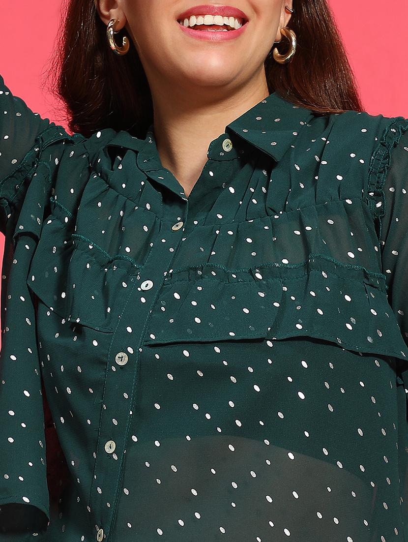 women printed short sleeves shirt - 21586562 - Standard Image - 5