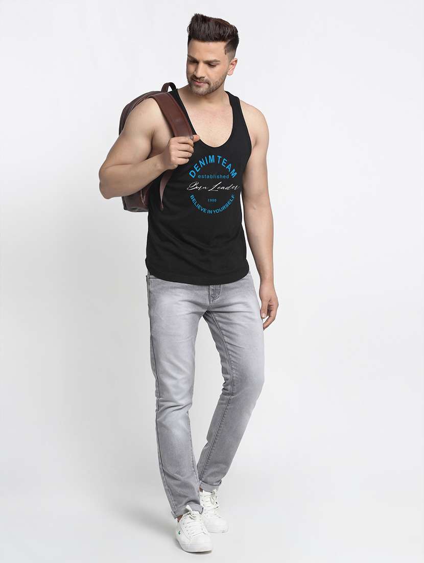 men scoop neck printed vest - 21586645 - Standard Image - 3