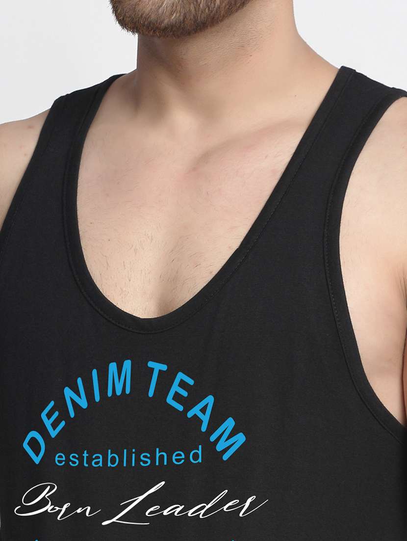 men scoop neck printed vest - 21586645 - Standard Image - 5