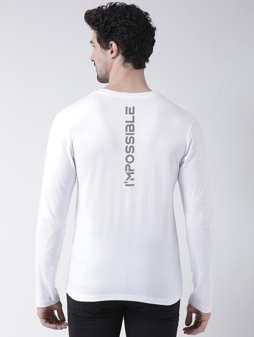 men v-neck back print t-shirt - 21586648 - Standard Image - 0