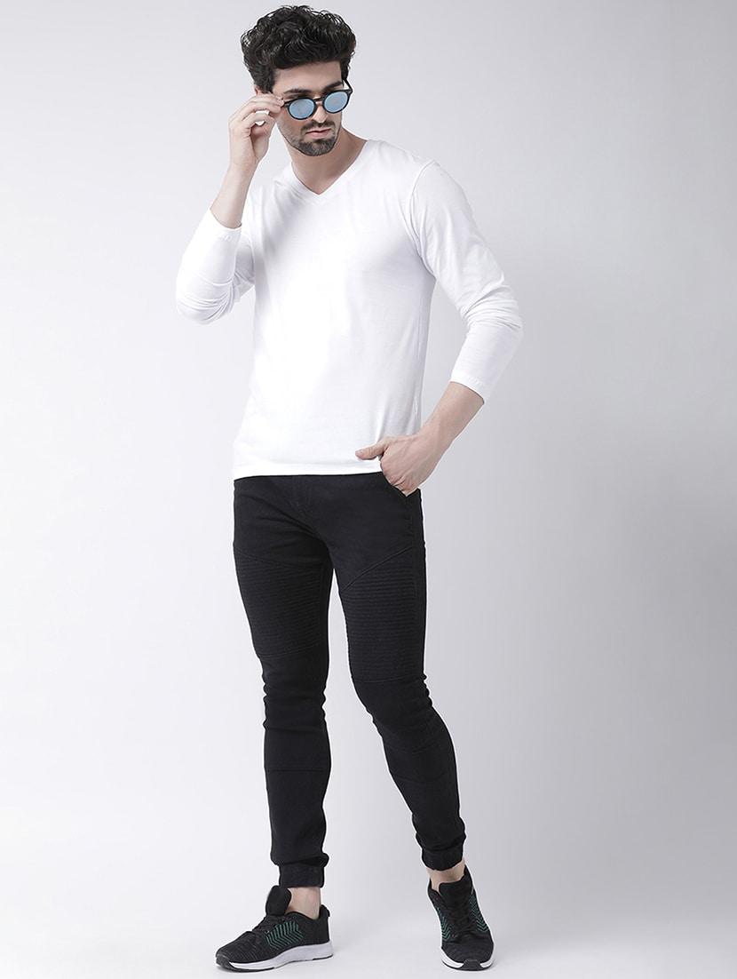 men v-neck back print t-shirt - 21586648 - Standard Image - 3